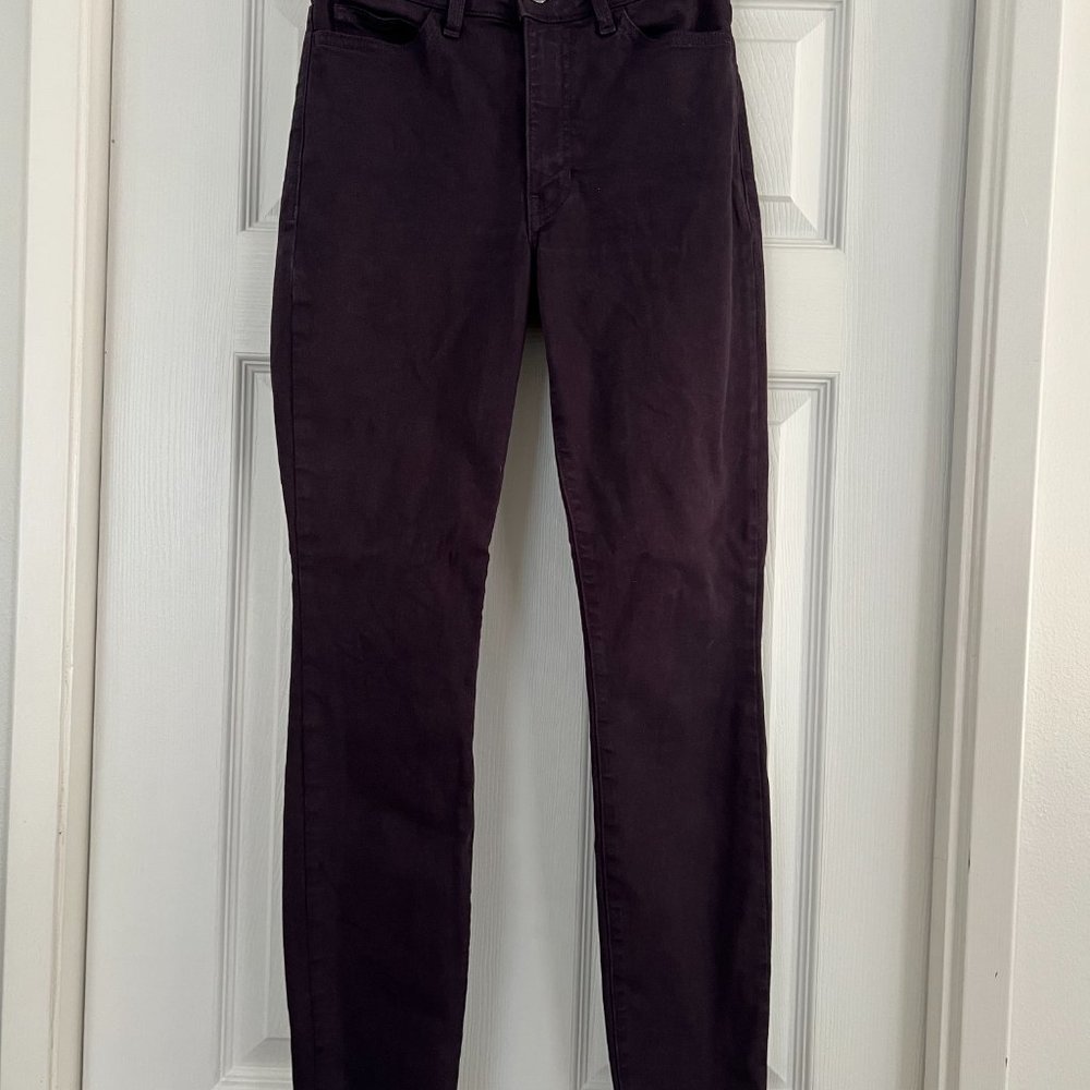 American Apparel Purple High-Waisted Skinny Jeans - Size 26
